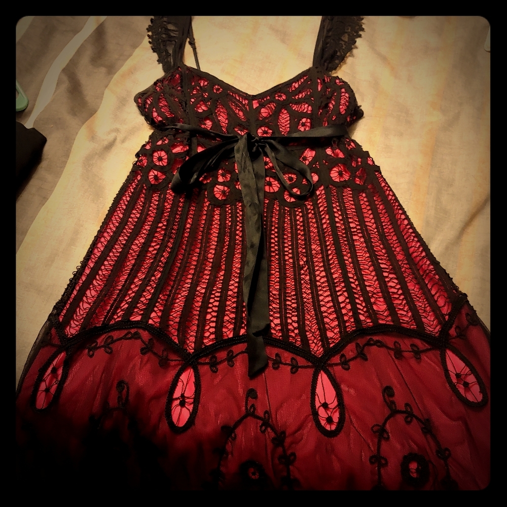 Beautiful Betsey Johnson lace overlay dress